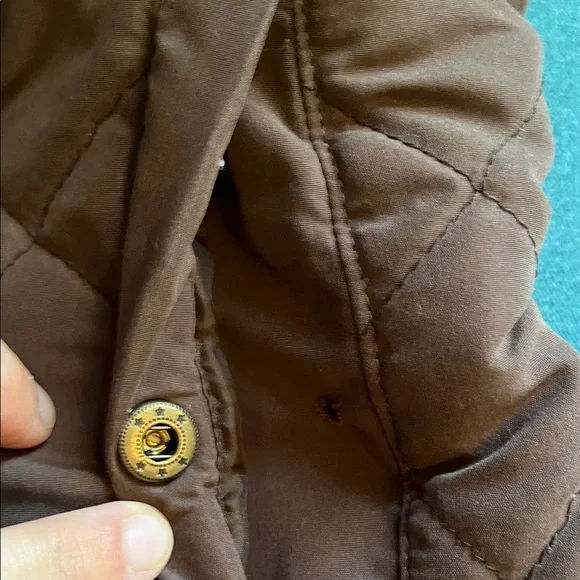 Equestrian Sport- Brown Quilted Vest with Gold Buttons- Women’s small - Picture 6 of 9